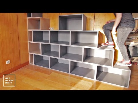 Loft Bed // Work Space : Staircase Shelf - Ep. 2