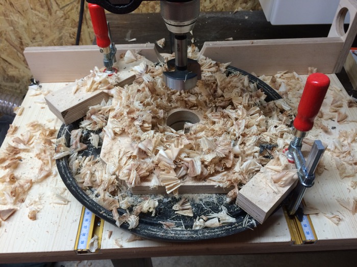 Bohrung für das Abluftloch
