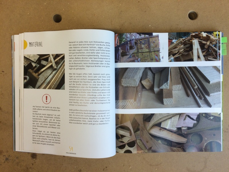 Detailseite aus dem Buch „Werkstatt Holz"