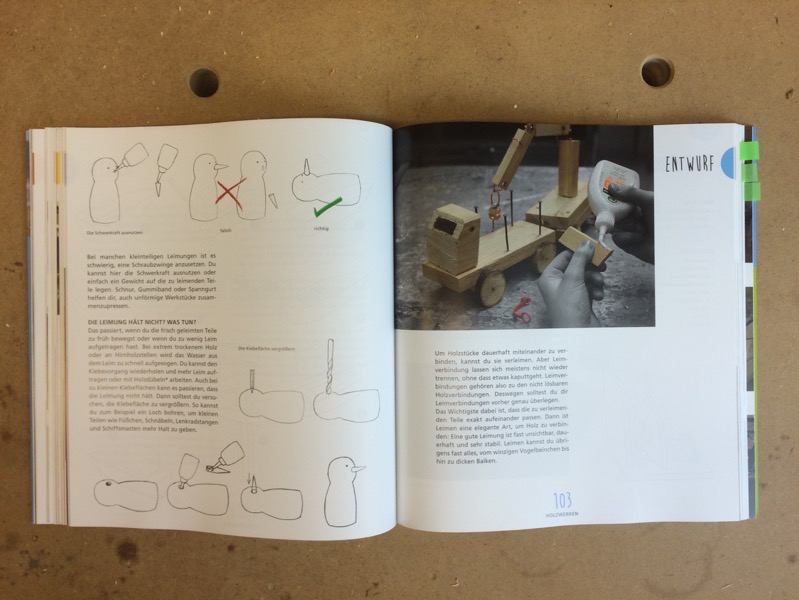 Detailseite aus dem Buch „Werkstatt Holz"